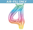 16&quot; FLAT NUMBER FOUR JELLI OMBRE BALLOON
