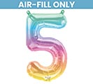 16&quot; FLAT NUMBER FIVE JELLI OMBRE BALLOON
