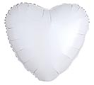 Related Product Image for 17&quot; METALLIC WHITE HEART SHAPE 