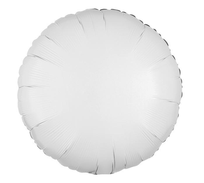 18Inch White Round Shape Foil Balloons