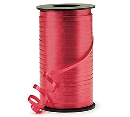 3/8" CRIMPED BRIGHT RED CURLING RIBBON