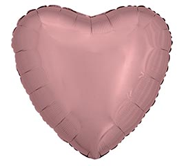 17&quot; ROSE GOLD HEART SHAPE