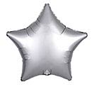 19&quot;SOLID PLATINUM SATIN LUXE STAR SHAPE