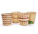 12&quot; LINED BAMBOO BASKET POT COVER