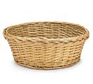 12&quot; LIGHT STAIN ROUND WILLOW BASKET