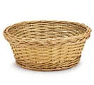 10&quot; LIGHT STAINED ROUND WILLOW BASKET