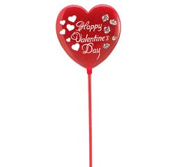 11&quot; PLASTIC HAPPY VALENTINE&#39;S DAY PICK