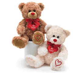 10&quot; PLUSH BROWN/CREAM BE MINE BEAR ASTD