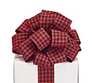#9 RED/BLACK PLAID WIRED RIBBON
