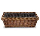 17&quot; DARK STAIN RECTANGLE WILLOW BASKET