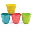 4&quot; BRIGHT COLORS RECYCLED POT COVER