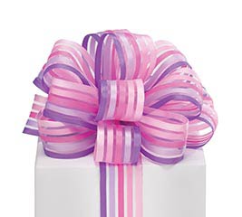 #9 PINK AND PURPLE STRIPED RIBBON