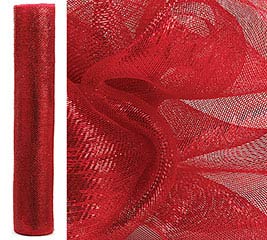 Burton & Burton Ribbon #9 Open Weave Jute 10 Yards, Crimson (Red)