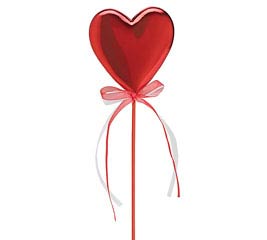13&quot; ACRYLIC RED HEART PICK
