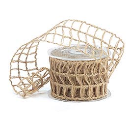 #40 NATURAL LATTICE JUTE RIBBON