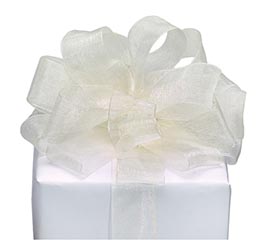 #5 IVORY SHEER RIBBON