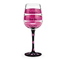 HOT PINK FILL LINE WINE GLASS