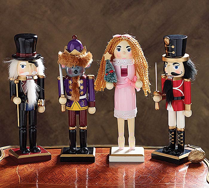 Burton and Burton Christmas Character Nutcracker Figurines, Set of 4, 10