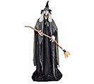 ANIMATED STANDING WITCH WITH BROOM
