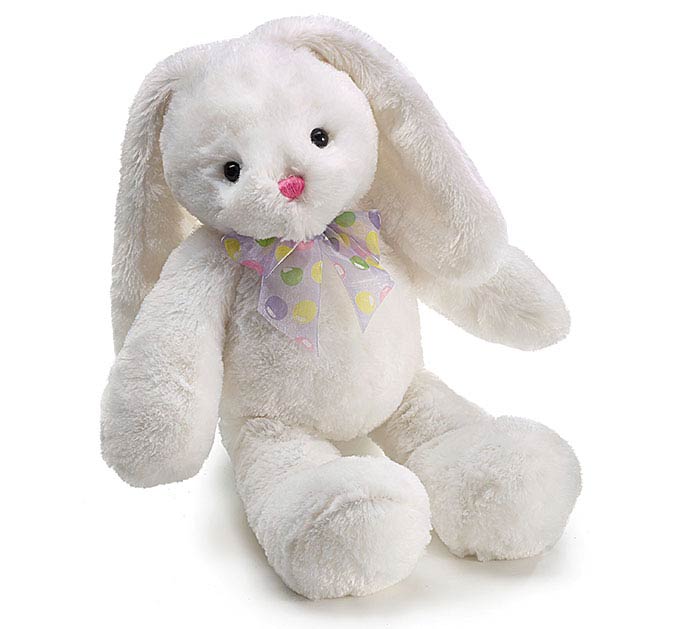 white plush bunny