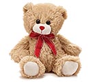 10&quot; BEIGE VALENTINE BEAR WITH RED BOW