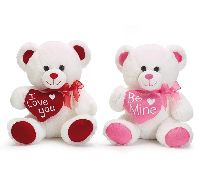 pink and white teddy bear