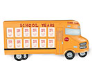 SCHOOL BUS SHAPED PICTURE FRAME