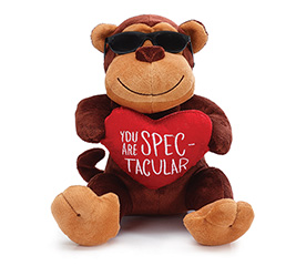 stuffed valentine monkey