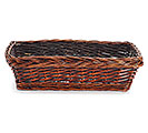 19&quot; DARK STAIN RECTANGLE WILLOW BASKET