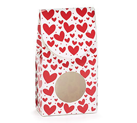 RED  WHITE VALENTINE CANDY BOX