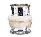 Related Product Image for METALLIC SILVER VASE WITH FUR 