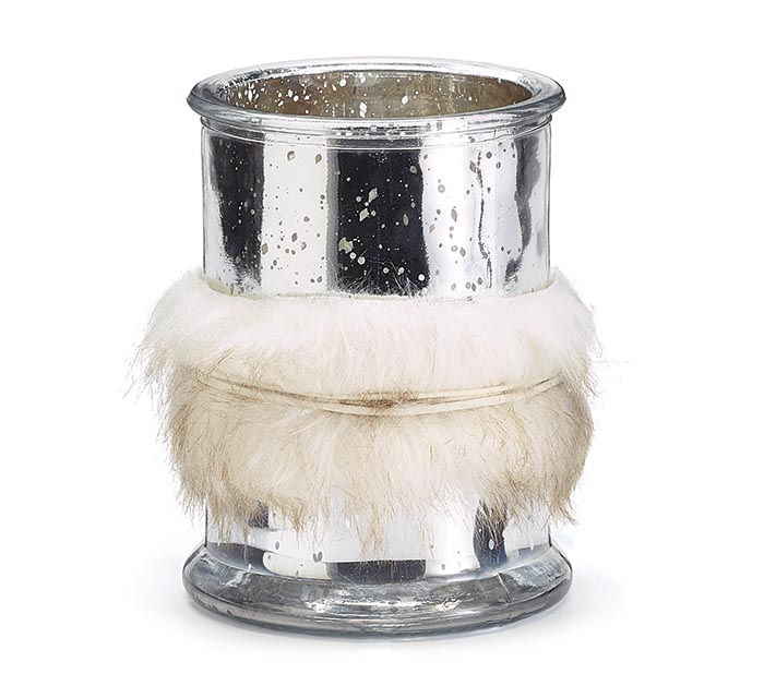 Shop Metallic Silver Vase With Fur - Quality Gifts | B+B