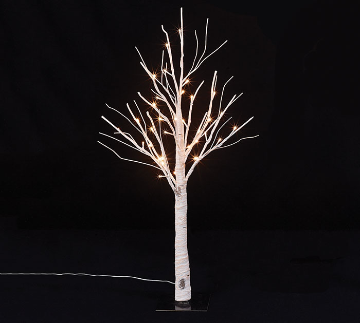 34 Lighted White Birch Tree With 36 Led