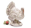 WHITE DISTRESSED SCULPTED TURKEY