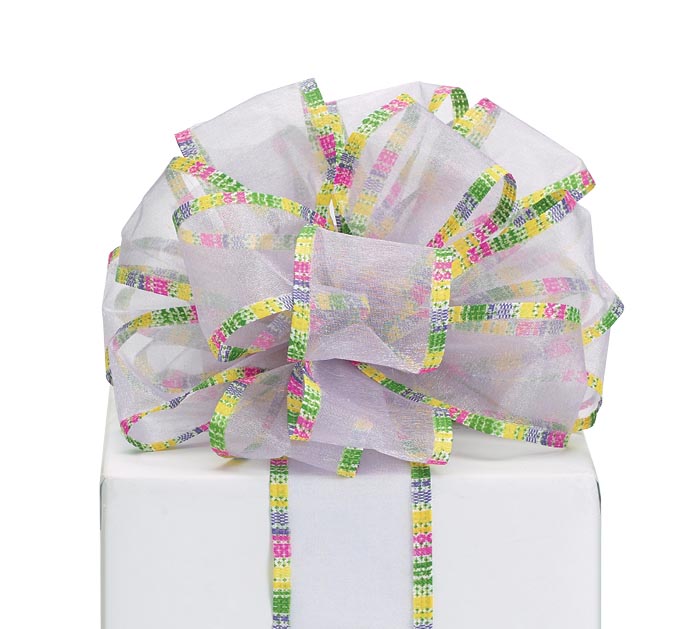 SHEER LAVENDER WIRED RIBBON 1/"~20 YARDS