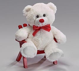 10&quot; WHITE VALENTINE BEAR CASE PACK