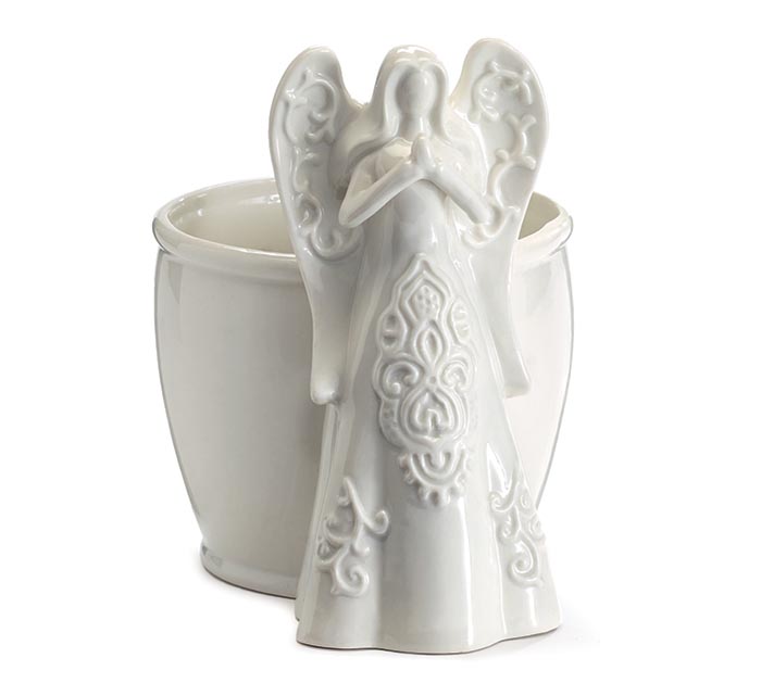 Angel Figurine Porcelain Planter