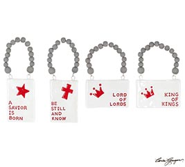 ASSORTED RELIGIOUS MESSAGE ORNAMENTS