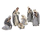 6 PC NATIVITY SET IN GRAY/IVORY COLOR