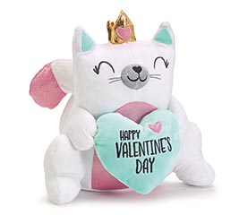 valentine plush cat