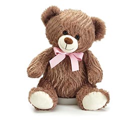 12&quot; SITTING WAVY FUR BEAR CASE QTY