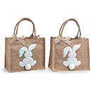 BURLAP EASTER BAG WITH BUNNY