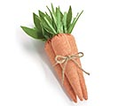 3 FABRIC CARROTS BUNDLED AND TIED