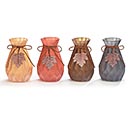 FALL COLORS FROSTED GLASS VASE