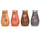 FALL COLORS FROSTED VASE ASSORTMENT