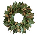 GREEN AND BROWN MAGNOLIA LEAF WREATH