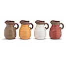 RIBBED PORCELAIN PITCHERS FALL COLORS