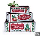 CHRISTMAS GREETINGS NESTED CRATE SET