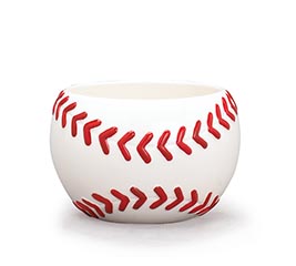 SMALL BASEBALL CERAMIC PLANTER/BOWL