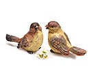 FALL COLOR PAIR OF BIRD FIGURINES